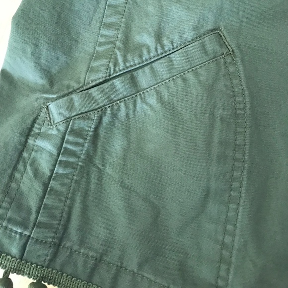 NWT Talbots Green Button Down Jacket With Pom Pom Detail LP - Picture 6 of 9